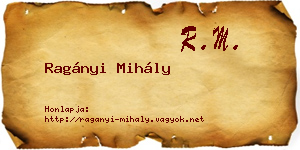Ragányi Mihály névjegykártya